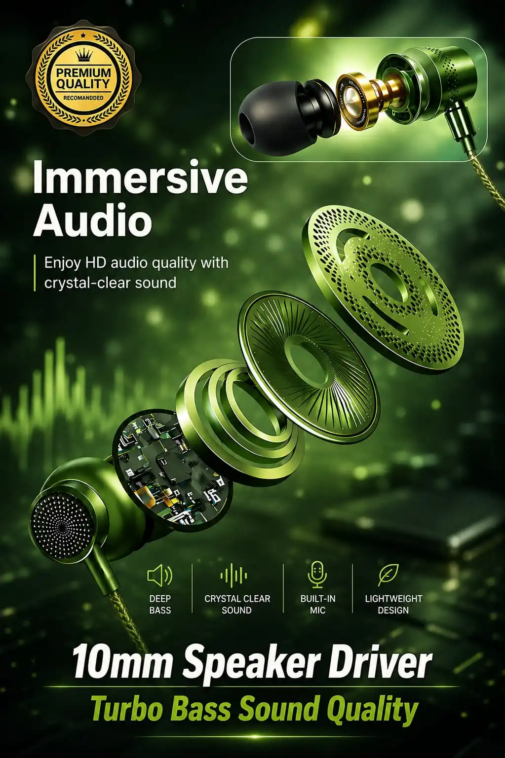 Type-C Gaming & Magnetic Wire Earphone